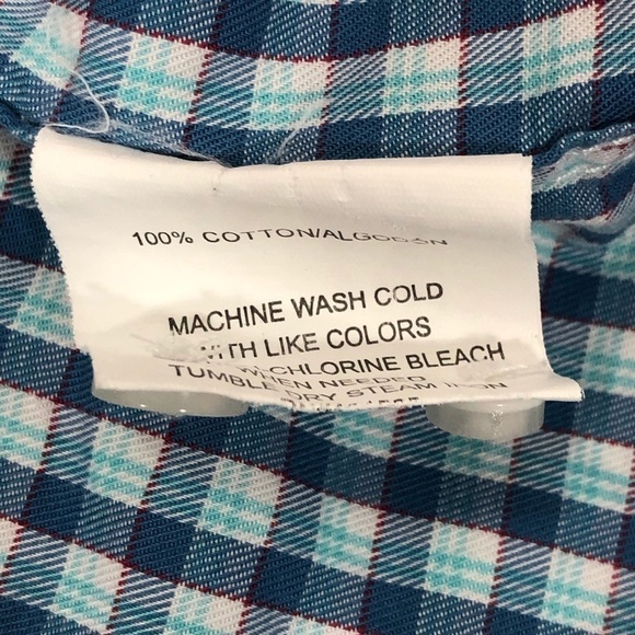 Nat Nast Shirt Mens Medium Blue White Plaid Button Up - Picture 6 of 12